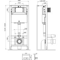 Инсталляция AM.PM Pro для унитаза с клавишей смыва Белый глянец арт-I012704.7001 — фото 2, Инсталляции для унитазов