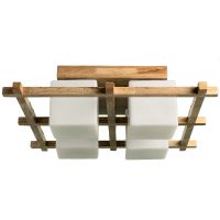 Люстра Artelamp Woods Белая Светлое дерево арт-A8252PL-4BR — фото 1, Люстры