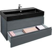 Тумба под раковину Jacob Delafon Madeleine 100 подвесная Серая матовая арт-EB1318-J54 — фото 5, Тумбы под раковину