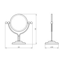 Косметическое зеркало Migliore Mirella Хром арт-17240 — фото 3, Косметические зеркала