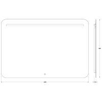 Зеркало Evoform Ledline 80x120 с подсветкой 10 W - сенсорный выключатель арт-BY 2448 — фото 6, Зеркала в ванную комнату