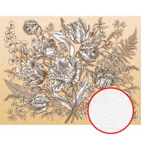 Фреска Ortograf Grafika Natura 31546 Фактура бархат FX Флизелин (3,5*2,7) Бежевый/Белый, Цветы/Абстракция арт-31546 (бархат FX) — фото 1, Фрески