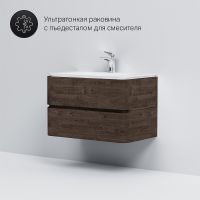 Тумба под раковину AM.PM Sensation 80 подвесная Табачный дуб арт-M30FHX0802TF — фото 5, Тумбы под раковину