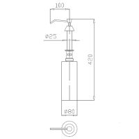 Диспенсер для жидкого мыла Nofer Хром арт-03101.B — фото 3, Диспенсеры для жидкого мыла