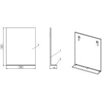 Зеркало Cersanit Melar 50 Белое арт-B-LU-MEL — фото 5, Зеркала в ванную комнату