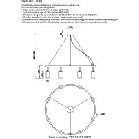 Товар: Подвесной светильник Crystal Lux Золото Черный арт-CLT 015C8 D800 BL-GO - фото 3 Подвесной светильник Crystal Lux Золото Черный арт-CLT 015C8 D800 BL-GO — фото 3, Подвесные светильники