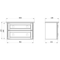 Тумба под раковину ASB-Woodline Рома 100П подвесная Белая арт-10852 — фото 8, Тумбы под раковину