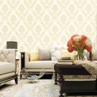 Обои Bernardo Bartalucci Palazzo Винил на флизелине (1,06*10,05) Бежевый, Дамаск арт-5045-1 — фото 3, Обои для стен