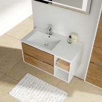 Тумба с раковиной SanVit Мэри-4 90 L в цвете Ral подвесная Красный глянец арт-kmery904 — фото 2, Тумбы с раковиной