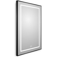 Зеркало BelBagno Kraft 50 с подсветкой Черное с сенсорным выключателем и подогревом арт-SPC-KRAFT-500-800-LED-TCH-WARM-NERO — фото 2, Зеркала в ванную комнату