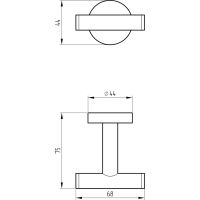 Двойной крючок Migliore Fortis Черный матовый арт-31762 — фото 5, Крючки для полотенец