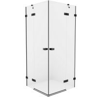 Душевой уголок New Trendy Avexa Black 110x110 профиль Черный стекло прозрачное арт-EXK-1845 — фото 1, Квадратные душевые уголки