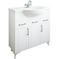 Тумба под раковину Sanflor Глория 85 Белая матовая арт-С000005710 — фото 1, Тумбы под раковину