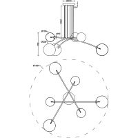 Подвесной светильник Maytoni Modern Mood Прозрачный Черный арт-MOD172PL-06B — фото 6, Подвесные светильники