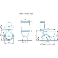Унитаз компакт Rosa Лира Белый с бачком и сиденьем арт-4620008191096 — фото 3, Напольные унитазы