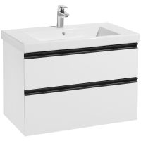 Тумба под раковину Roca Domi 80 подвесная Белый глянец арт-A857459806 — фото 1, Тумбы под раковину