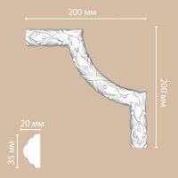 Товар: Угловой элемент Decomaster 200x200x20 мм арт-DP 8052 B - фото 2 Угловой элемент Decomaster 200x200x20 мм арт-DP 8052 B — фото 2, Молдинги