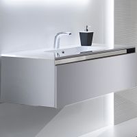 Тумба с раковиной SanVit Кубэ-1 100 подвесная Белая глянцевая арт-kkube1100w — фото 1, Тумбы с раковиной