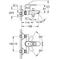 Товар: Смеситель для ванны Grohe BauLoop Хром арт-23602001 - фото 5 Смеситель для ванны Grohe BauLoop Хром арт-23602001 — фото 5, Смеситель для ванны