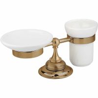 Стакан для зубных щеток с мыльницей Cezares Aphrodite Бронза арт-APHRODITE-STTP-02 — фото 1, Стаканы для зубных щеток