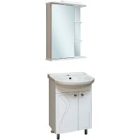 Товар: Зеркальный шкаф Runo Магнолия 50 L с подсветкой Белый арт-00000000607 - фото 2 Зеркальный шкаф Runo Магнолия 50 L с подсветкой Белый арт-00000000607 — фото 2, Зеркальные шкафы в ванную