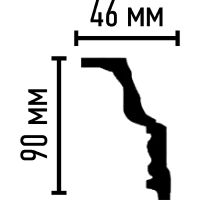 Карниз Decomaster 2400x90x46 мм арт-95088 — фото 2, Карнизы