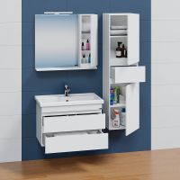 Тумба под раковину СанТа Марс 80 подвесная Белая арт-700296 — фото 2, Тумбы под раковину