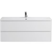 Тумба под раковину BelBagno 120 подвесная Bianco Lucido арт-ALBANO-1200-2C-SO-BL — фото 1, Тумбы под раковину