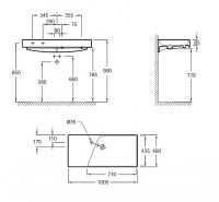 Раковина Jacob Delafon Rythmik 100 Белая арт-EXN112-Z-00 — фото 5, Раковины подвесные