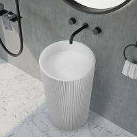 Раковина Abber Stein 50 Белая матовая арт-AS2501-H — фото 1, Раковины напольные