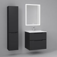 Тумба под раковину Jorno Slide 65 подвесная Антрацит арт-Sli.01.65/P/A — фото 5, Тумбы под раковину