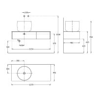 Тумба под раковину Kerama Marazzi Magica 120 MA.120.2\EGR.M подвесная Вечерний серый матовый арт-MA.120.2\EGR.M — фото 7, Тумбы под раковину