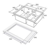 Кухонная мойка Paulmark Gerberg 59/2S Uni Вороненая сталь арт-PM225944-GML — фото 3, Кухонные мойки