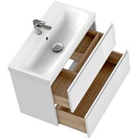 Тумба под раковину Cersanit Moduo Slim 80 подвесная Белая арт-64126 — фото 5, Тумбы под раковину