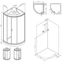 Душевая кабина AM.PM X-Joy 90х90 без гидромассажа арт-W88C-401-090WT — фото 6, Душевые кабины