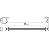 Полотенцедержатель WasserKRAFT Aland Хром арт-K-8530 — фото 3, Полотенцедержатели