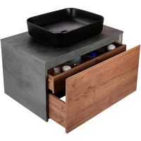 Тумба под раковину Vincea Mesa 80 подвесная T.Oak Beton арт-VMC-2MS800TB — фото 9, Тумбы под раковину