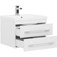 Тумба с раковиной Aquanet Нота 58 подвесная Белая арт-287706 — фото 2, Тумбы с раковиной