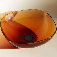 Раковина-чаша Abber Kristall 43 Коричневый арт-AT2806Opal — фото 2, Раковины накладные