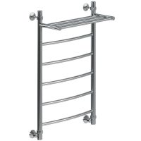 Водяной полотенцесушитель Ника Arc с полкой Хром арт-ЛД ВП 80/50 — фото 1, Водяные полотенцесушители