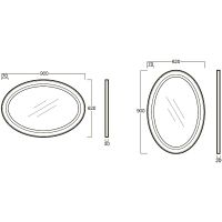 Зеркало Simas Lante 62 LAS1 bi Белое арт-LAS1bi — фото 6, Зеркала в ванную комнату