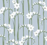 Обои LOYMINA Origins Винил на флизелине (1*10,05) Голубой/Белый, Цветы арт-ALS2 008 — фото 2, Обои для стен