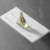 Полка из искусственного камня Abber Stein Белая арт-AS1653 — фото 1, Полки для ванной и душа