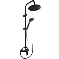 Душевая система Rav Slezak Colorado Черный матовый Золото арт-CO382.5/3CMATZ — фото 1, Душевые стойки