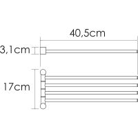 Товар: Полотенцедержатель WasserKRAFT поворотный Никель арт-K-1034N - фото 2 Полотенцедержатель WasserKRAFT поворотный Никель арт-K-1034N — фото 2, Полотенцедержатели