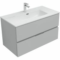 Товар: Тумба под раковину Aquanet Алвита New 90 подвесная Серая матовая арт-303922 - фото 4 Тумба под раковину Aquanet Алвита New 90 подвесная Серая матовая арт-303922 — фото 4, Тумбы под раковину