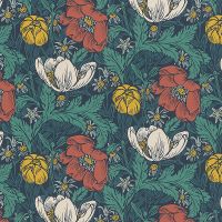 Обои RASCH Salisbury Флизелин (0,53*10,05) Разноцветный, Цветы арт-552546 — фото 1, Обои для стен