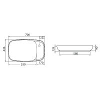 Раковина Allen Brau Liberty 2 70 Антрацит арт-4.32012.AN — фото 14, Раковины накладные