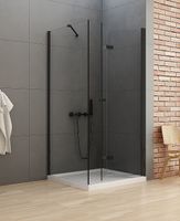 Душевой уголок New Trendy New Soleo Black 70х120 R профиль Черный стекло прозрачное арт-D-0237A/D-0149B — фото 2, Прямоугольные душевые уголки