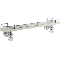 Стеклянная полка Migliore Cristalia Хром с кристаллами Swarovski арт-16807 — фото 1, Полки для ванной и душа